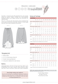 Cascade skirt pattern