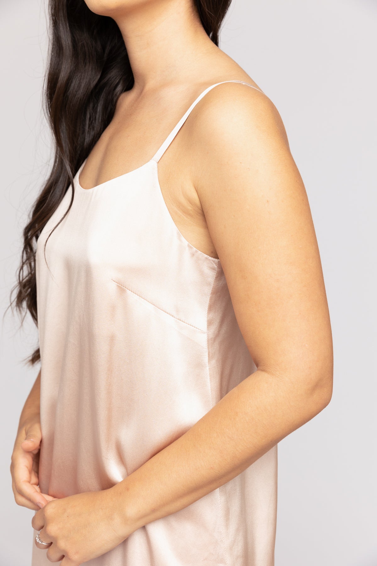 slip dress top & trend catching set starts with a sleek satin slip dress that features adjustable spaghetti straps MOSCOAL Full Slip for Women
