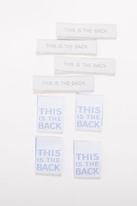 "This is the Back" Woven Label Dual Pack