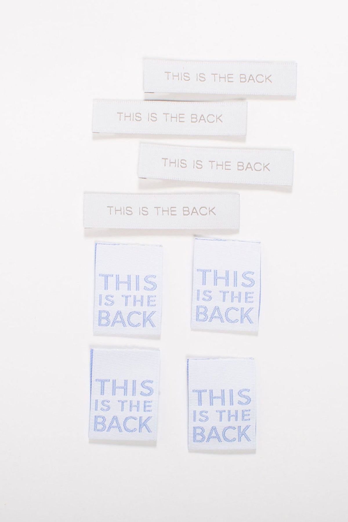 "This is the Back" Woven Label Dual Pack
