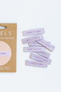 "Secret Pyjamas" Woven Label