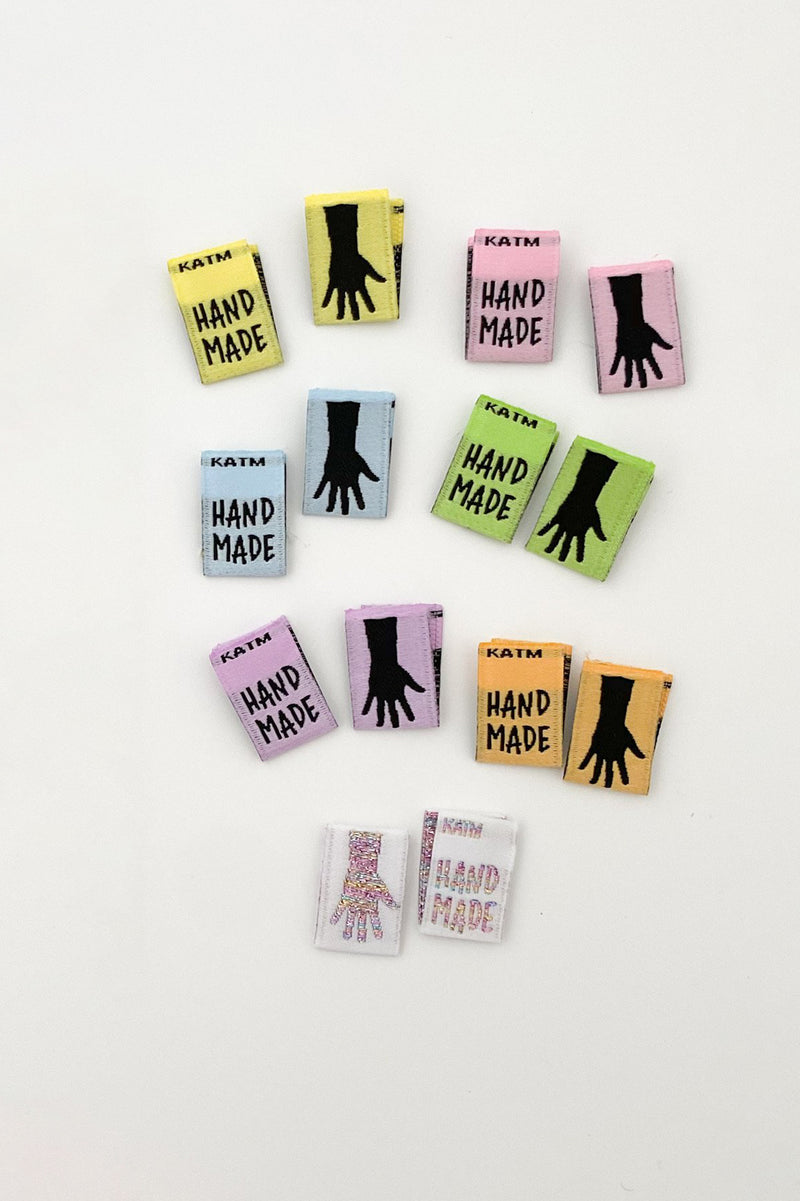 "Rainbow Mini Hands" Woven Label