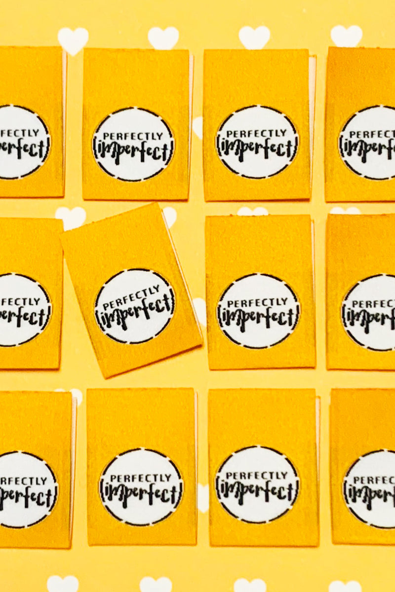 "Perfectly Imperfect" Woven Label