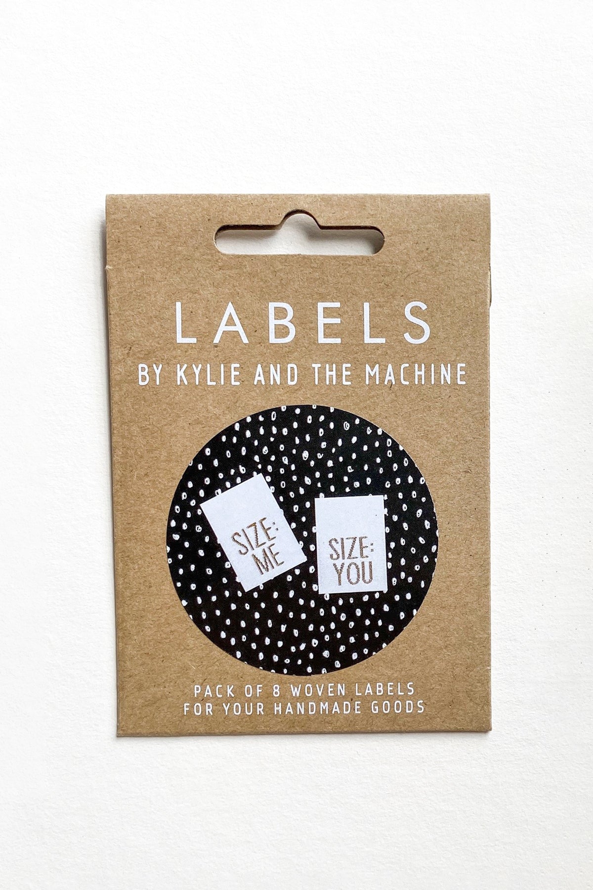 "Size: Me, You" Woven Label