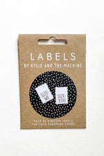 "Size: Me, You" Woven Label