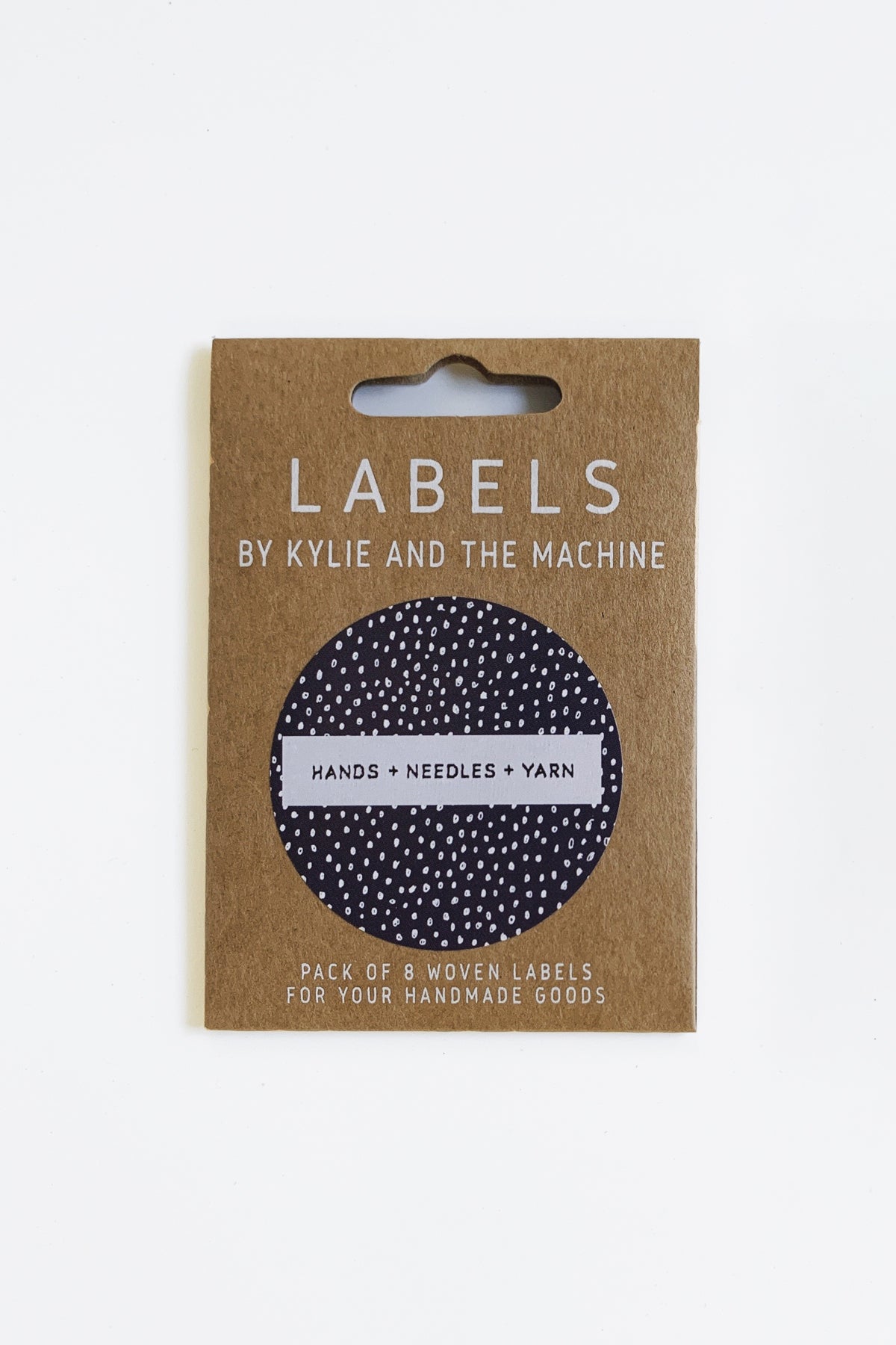"Hands + Needles + Yarn" Woven Label
