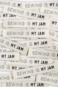 "Sewing is My Jam" Woven Label