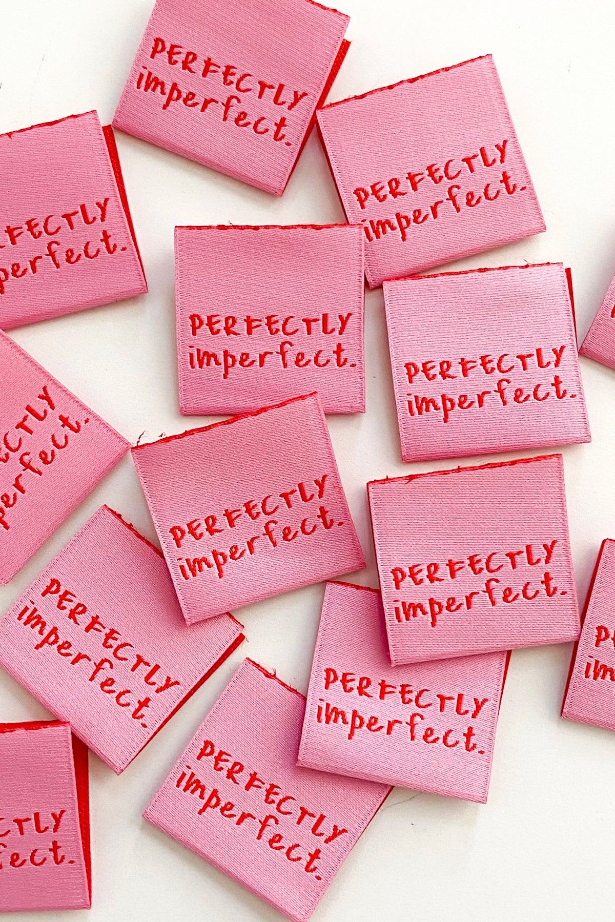 "Perfectly Imperfect" Square Woven Label