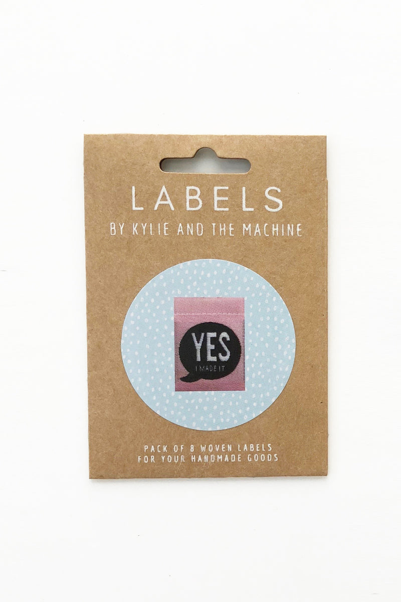 "Yes I Made It" Woven Label
