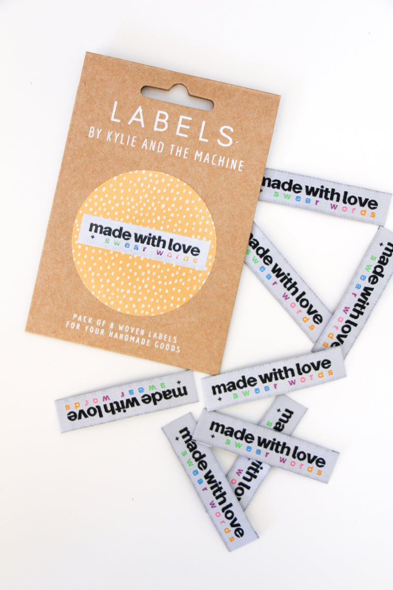 "Made With Love + Swear Words" Woven Label