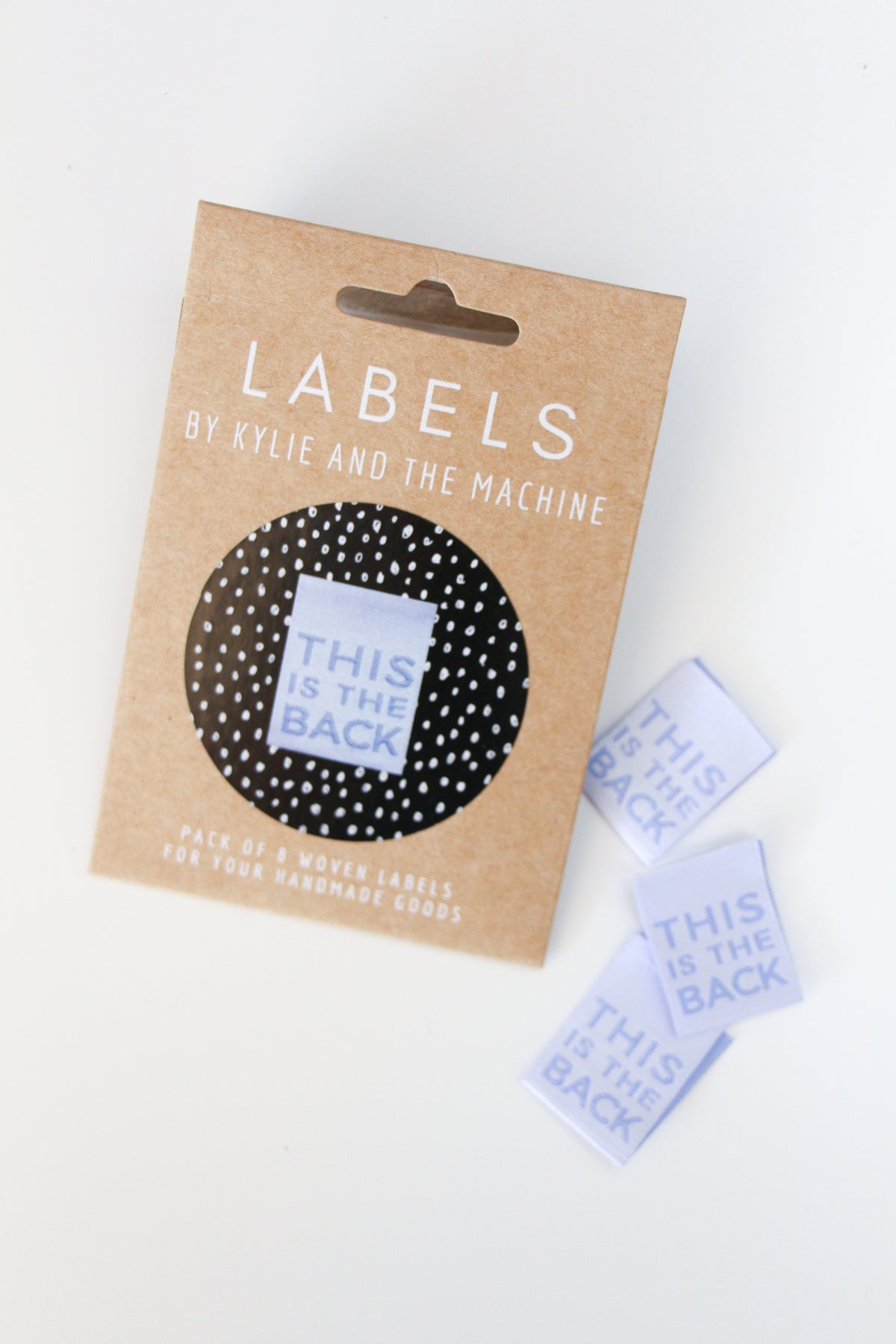 "This Is The Back" Woven Label