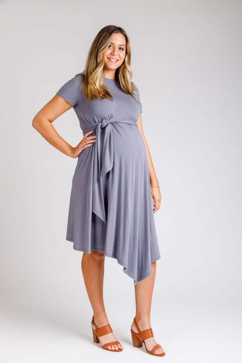Amy Asymmetrical Ruched Maternity Sweater