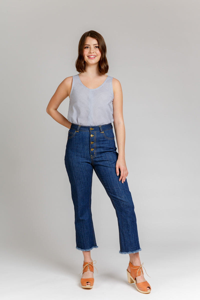 High Waisted Jeans Sewing Pattern Bianka Graphic by TakeAndSew · Creative  Fabrica