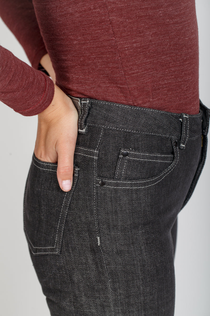 BOSS - Kids' slim-fit jeans in gray fleece-touch denim