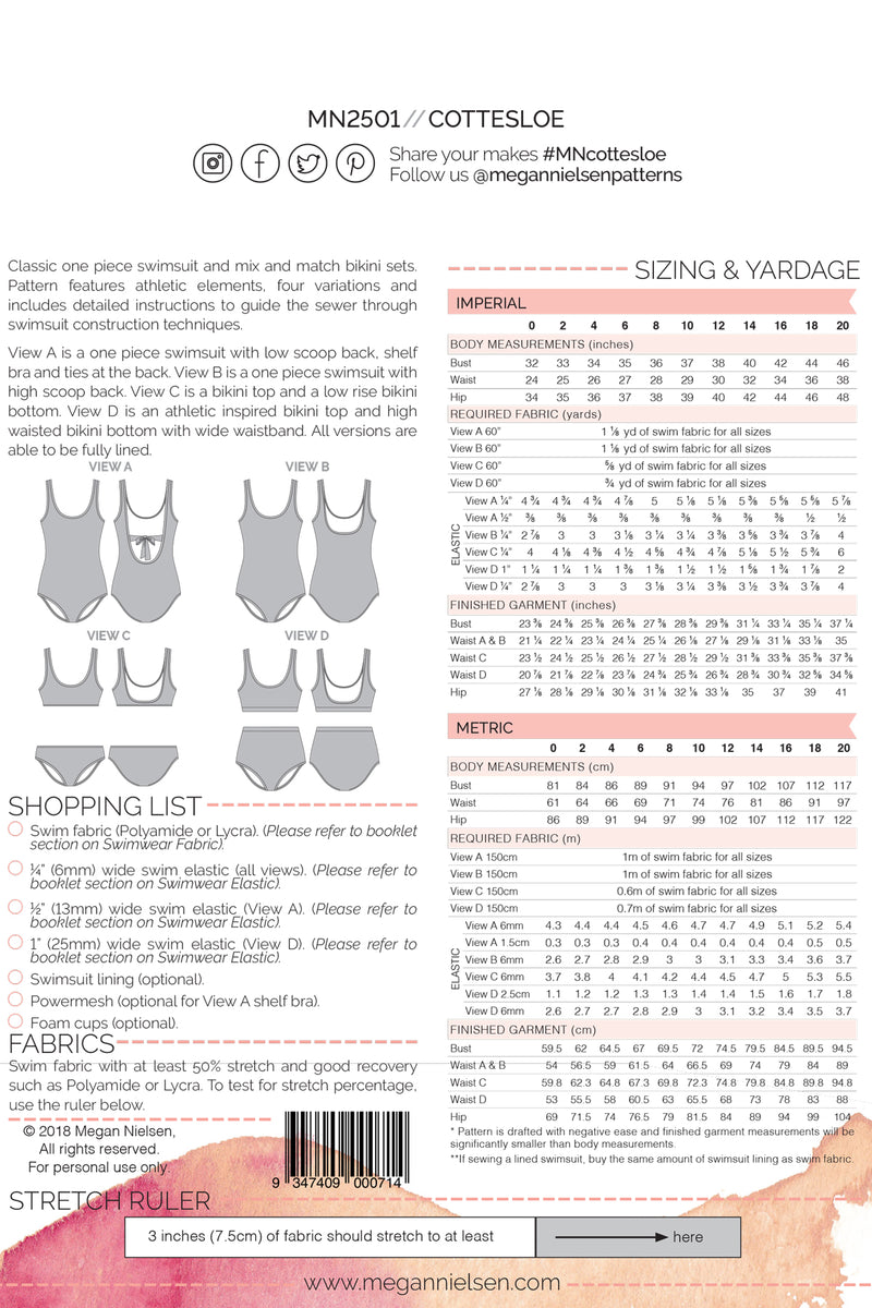 Cottesloe Swimsuit Sewing Pattern