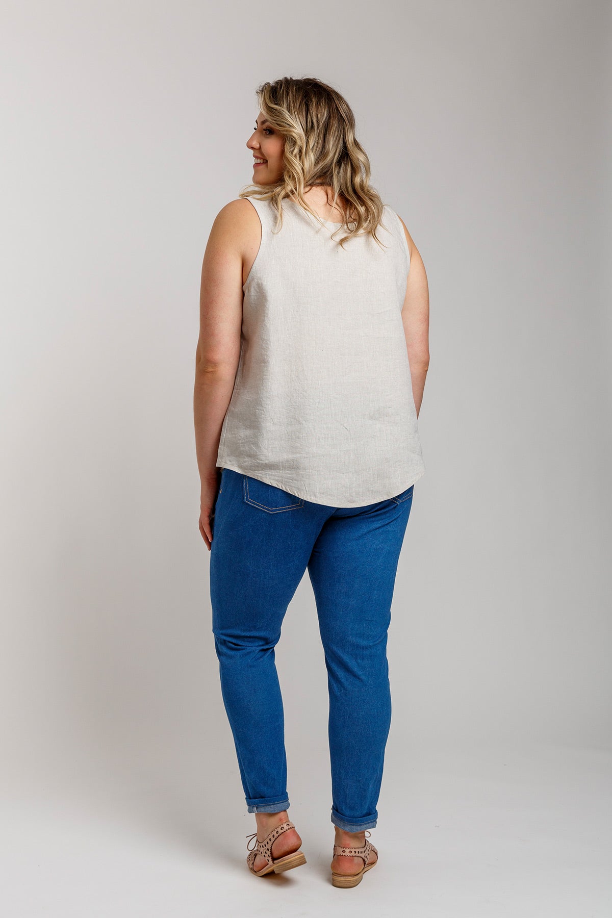 Eucalypt Curve woven tank top & dress pattern