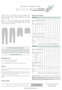 Virginia Curve leggings pattern