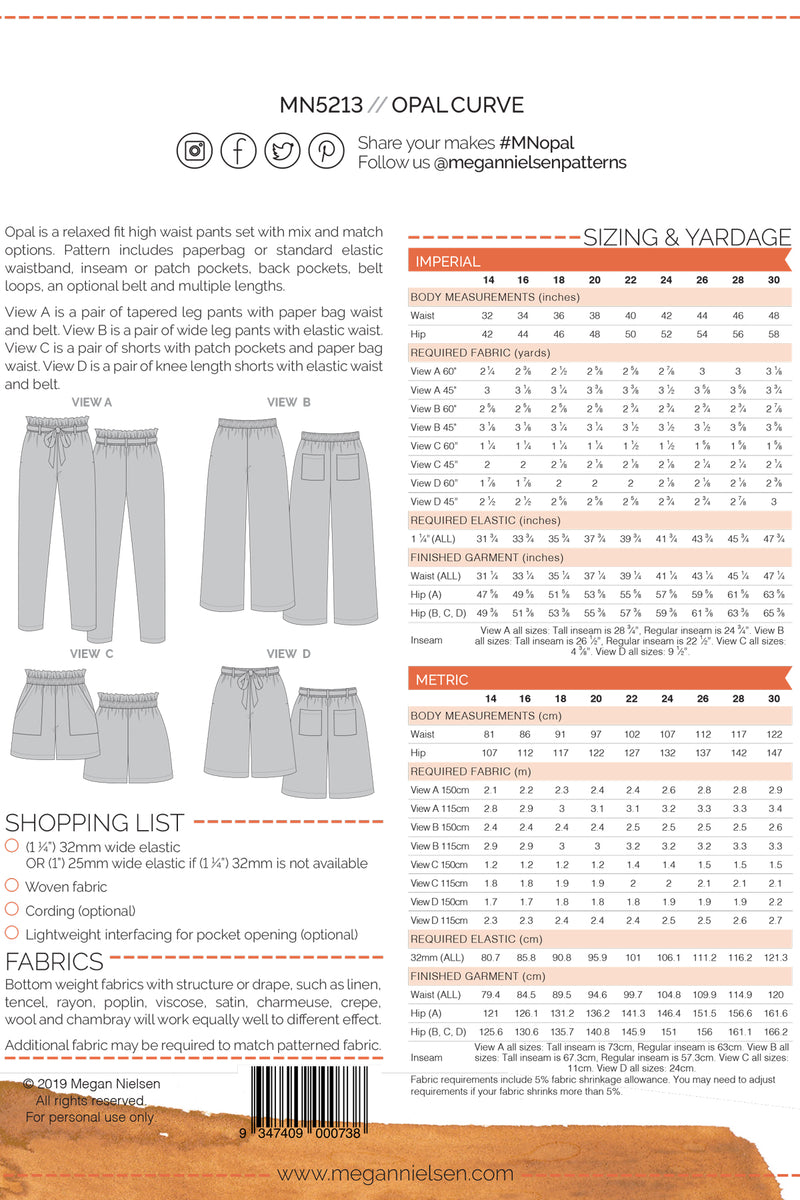 Anne Pants 178-184 Height US Sizes 2 20 Pattern, Casual Sewing Pattern With  Tutorial -  Canada