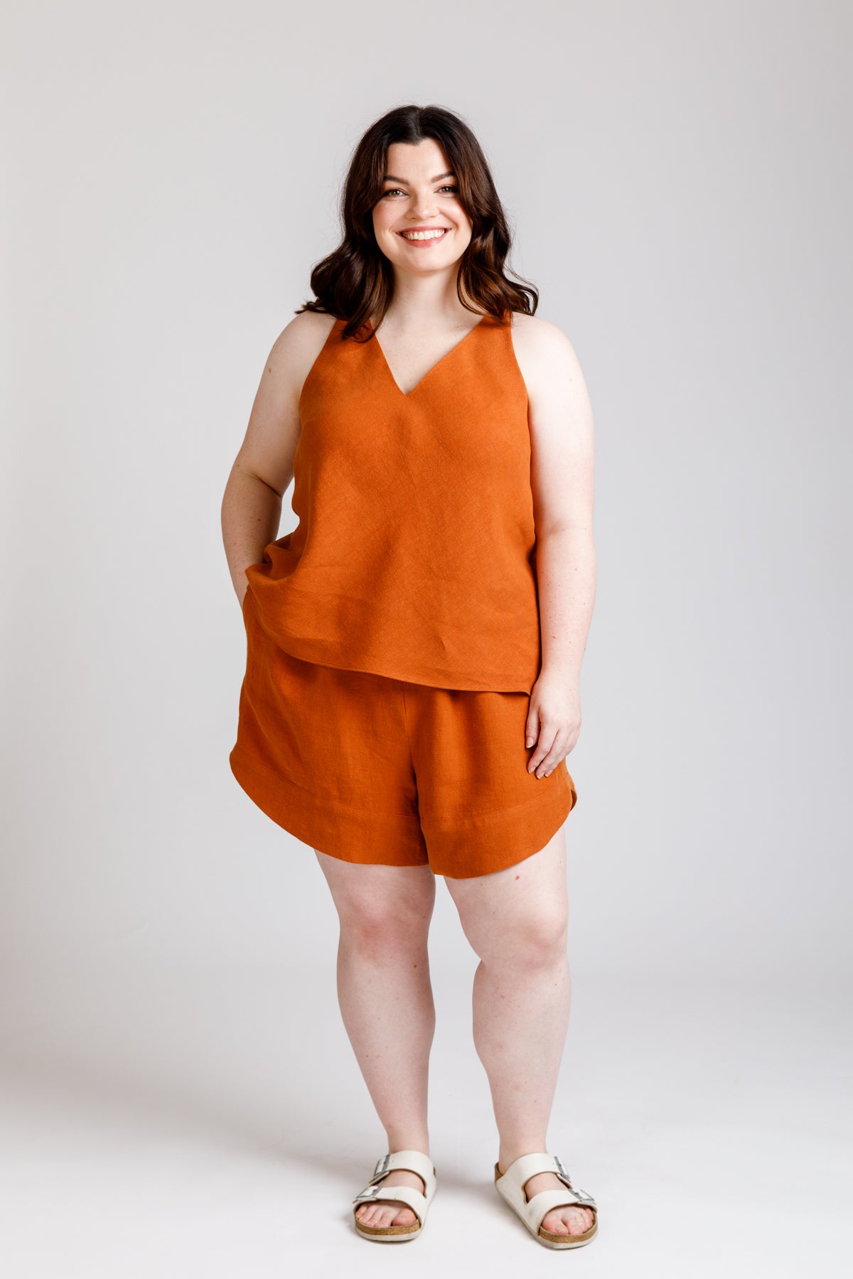 Reef Curve camisole & shorts set pattern
