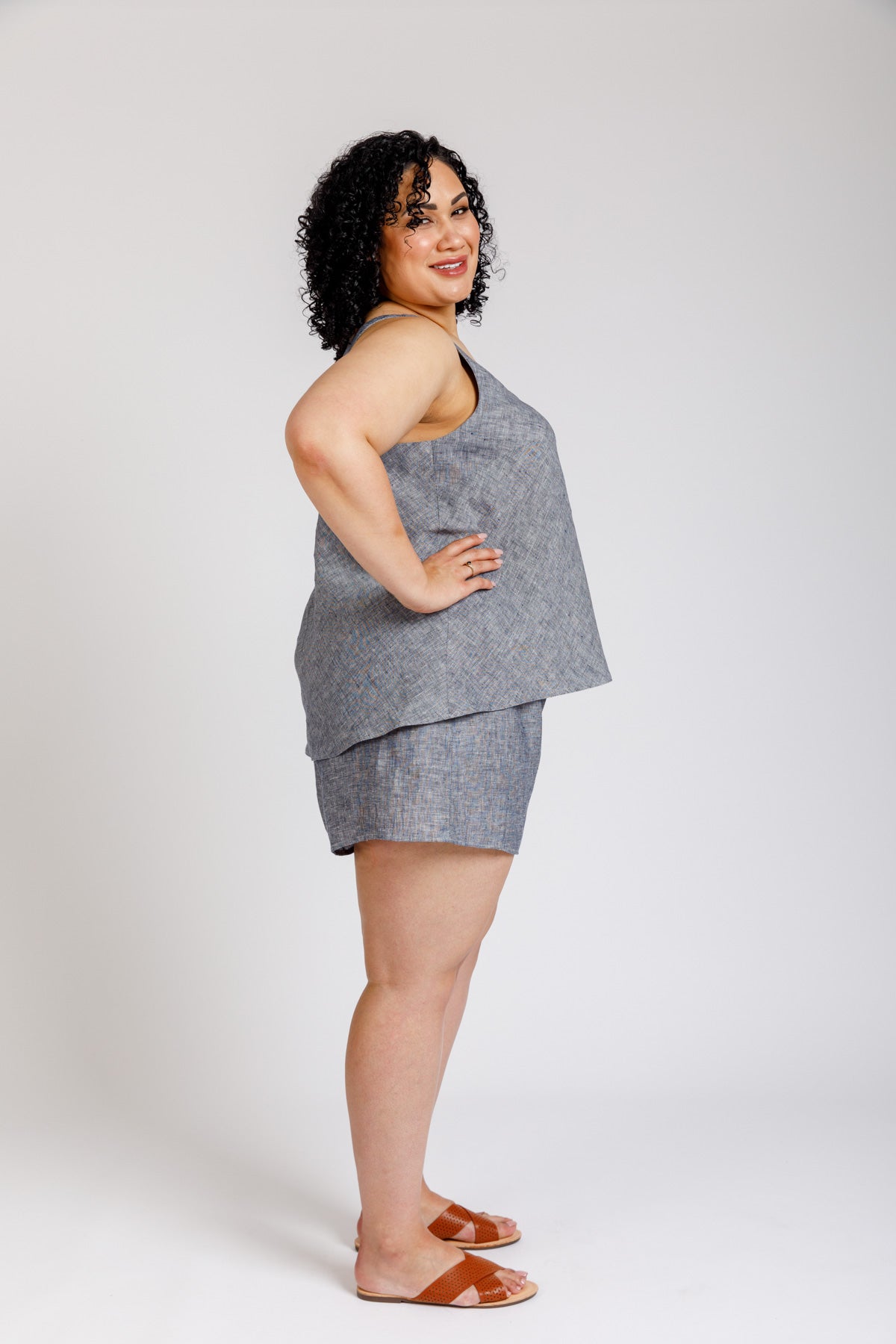 Reef Curve camisole & shorts set pattern