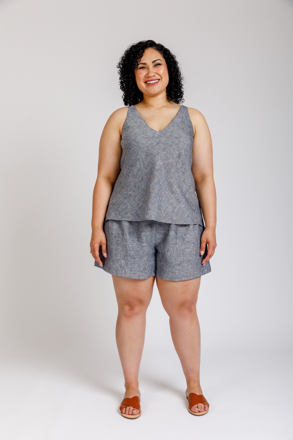 Reef Curve camisole & shorts set pattern
