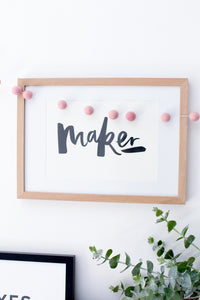 Maker Typography Print