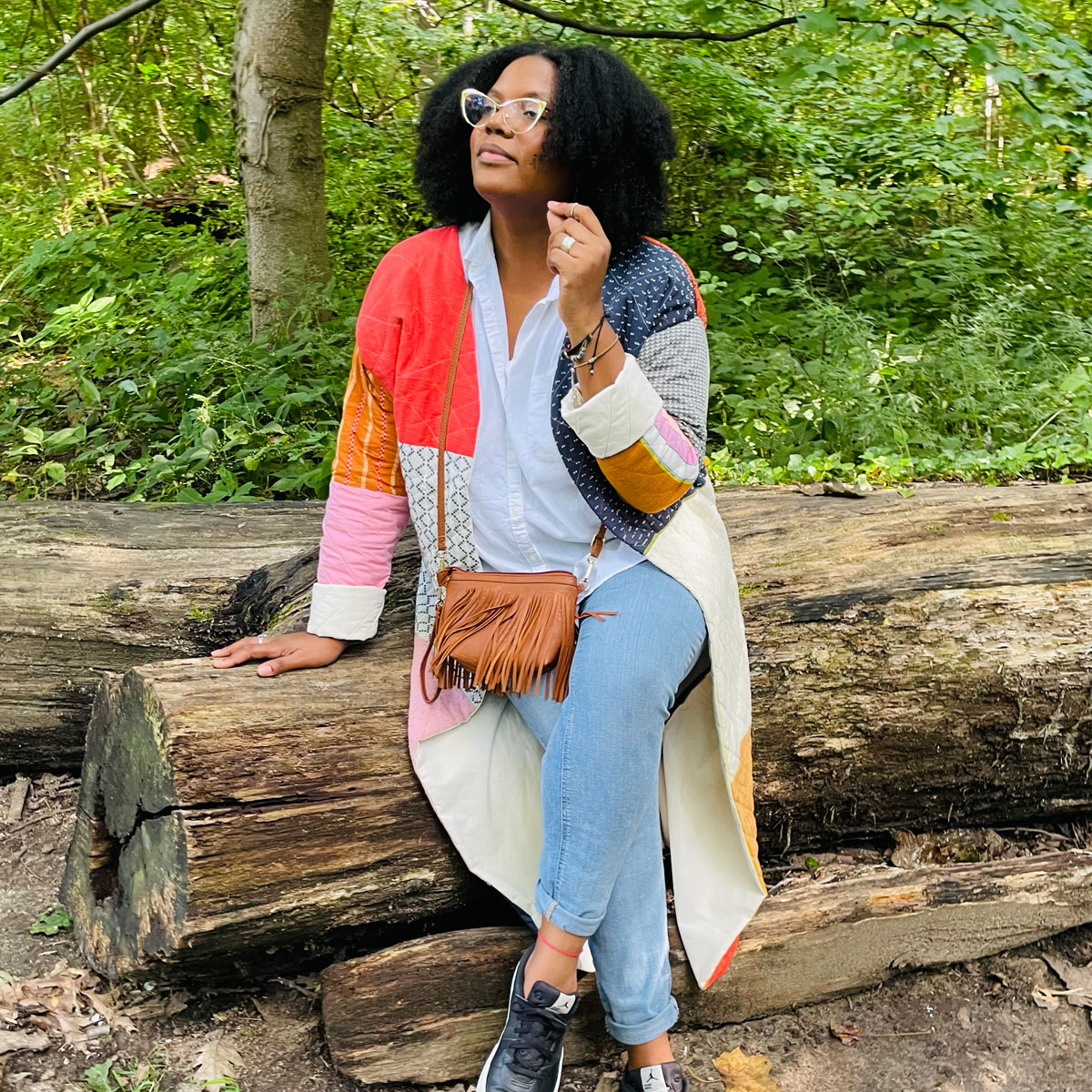A community-made Megan Nielsen garment, shared by @mrsporfiria